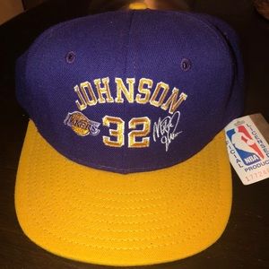 Vintage Magic Johnson NBA LA Lakers Snap-back Hat